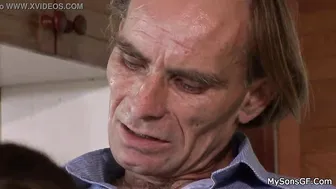 Husband finds her riding father in law cock