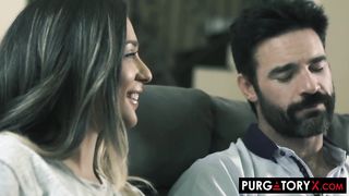 Jaye Summers Stroking Two Guys At The Same Time