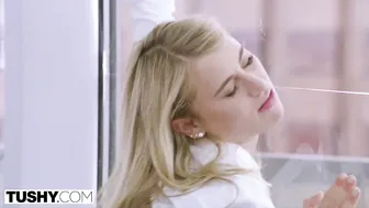 Tiny Blonde Has Insane Anal Sex on Work Trip