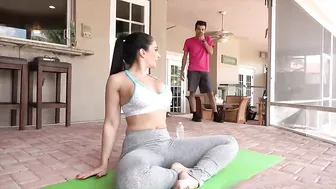 Son Gets Caught Watching StepMom Stretch For Yoga Class Then Fucks Her!