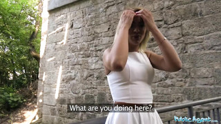 Public Agent Cherry Kiss Gets Anal Creampie in Public