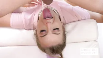 Slim Flexible Girl Cannot Stop Visiting her Good Friend to Enjoy Rough Anal Fuck