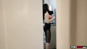 Horny Stepson Caught Spying on his Sexy MILF Stepmother
