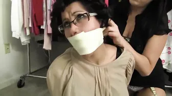 Angry Teacher Ties and Punishes Hot Brunette MILF for Being Spoiled and Rude