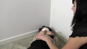 Angry Teacher Ties and Punishes Hot Brunette MILF for Being Spoiled and Rude