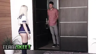 Stunning Blonde Schoolgirl Slammed Hard By Big College Stud