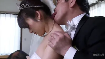 Japanese Bride Gets Molested and Fingered By Boss in Front of her New Husband
