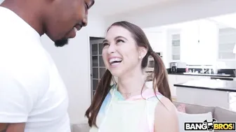 Petite Teen with Pigtails Cried While her Tiny Pussy was Smashed by Large Black Monster Cock