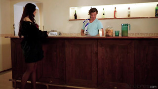 Stunning Girl Caught Horny College Guy Spying on her in Spa