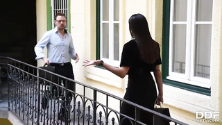 Hot Seductive Secretary Helps her Boss to Close Huge Company Deal Using her Pussy