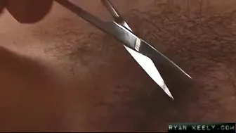 Teen Ryan Keely Trimming Her Pubic Hair