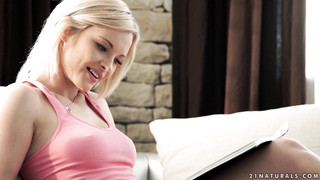 Sexy Blonde Girl Takes Care Of Stiff Cock