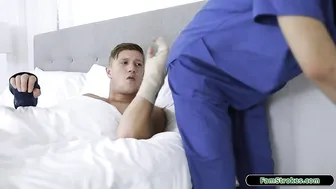 Hot Perky Nurse Loves Visiting her Patients and Taking Care of Their Needs