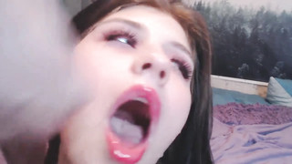 Russian Teen Cutie Gives Nice Blowjob on Free Live Webcam