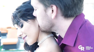 Beautiful Small Tits Hottie Satisfies her Boss with Ass Rimming and Hard Pussy Fucking