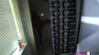 Real Step-sister Caught Masturbating In The Shower And Fucked