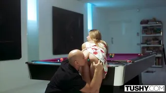 Pretty Chick Seduced Hard Dick On Pool Table