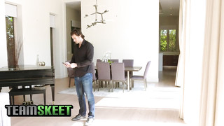 Spoiled Slutty Teen Pumped and Facialized by Dad's Friend Like Never Before