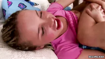 Beautiful Tiny Teen Enjoys Pussy Fingering Before Getting Banged and Creampied