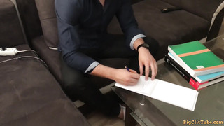 Dirty Blonde Schoolgirl Getting Punished by her Teacher with Hard Anal Fuck