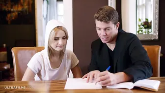Filthy Older Guy Takes Advantage of Spoiled Cute Blonde Teen While her Parents are Out of Town