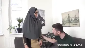 Hot Muslim Cleaning Lady Cheating her Husband with Young Hard Dick