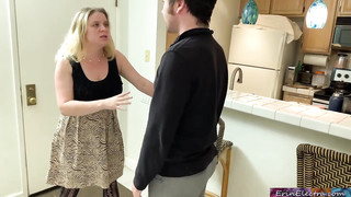 Desperate Mature Blonde Housewife in Black Stockings Wants to Be Fucked Until She Cums