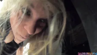 Big Ass Blonde Housewife Fucked From Behind by her Stepson while Cleaning the Room