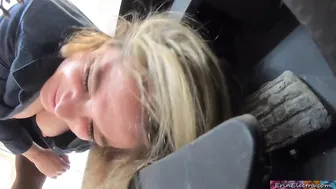 Big Ass Blonde Housewife Fucked From Behind by her Stepson while Cleaning the Room