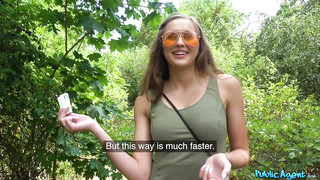 Busty Cutie Took Money For Some Nudity But Later She Gets Fucked In Woods