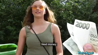 Busty Cutie Took Money For Some Nudity But Later She Gets Fucked In Woods