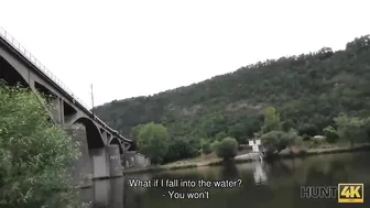 Liliane Delightful Slut Brunette Giving Blowjobs To Various Strangers By The River
