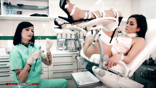Kinky Nurse  Minerva Torturing Valentina Bianco On Gyno Chair
