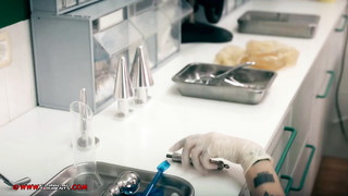 Kinky Nurse  Minerva Torturing Valentina Bianco On Gyno Chair