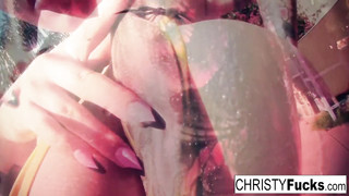 Sexy Christy Mack Teasing With Her Hot Body And Tits In The Shower