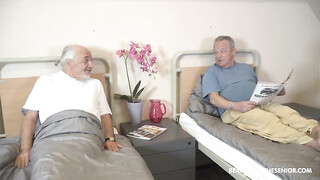 Two Grandpas Can't Wait For Time For Pill By Hot Nurse