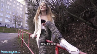 Cute Spanish Teen Sucks Dick in the Forest and Spreads Legs for 200 Euros