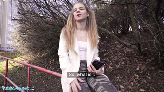 Cute Spanish Teen Sucks Dick in the Forest and Spreads Legs for 200 Euros