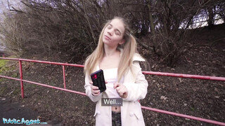 Cute Spanish Teen Sucks Dick in the Forest and Spreads Legs for 200 Euros