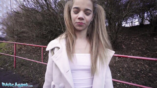 Cute Spanish Teen Sucks Dick in the Forest and Spreads Legs for 200 Euros