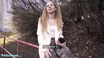 Cute Spanish Teen Sucks Dick in the Forest and Spreads Legs for 200 Euros