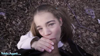 Cute Spanish Teen Sucks Dick in the Forest and Spreads Legs for 200 Euros