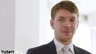 Hot Assistant Gets Hard Double Penetration by Boss and His Friend