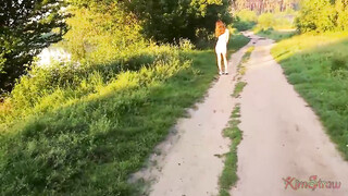 Curvaceous Amateur Babe Sucking A Stranger's Cock And Getting Fucked In The Nature