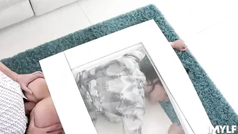 Sexy Brunette MILF Fucked From Behind After Getting Stuck Under The Table