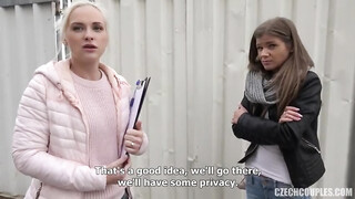 Shy Student Will Fuck for Money with Couple