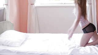 Stunning Petite Teen gets her Shaved Pussy and Tight Asshole Filled with Hard White Dick