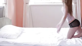 Stunning Petite Teen gets her Shaved Pussy and Tight Asshole Filled with Hard White Dick