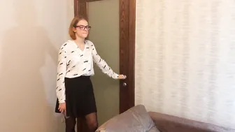 Young Boss Caught Naughty Secretary Playing with her Wet Pussy