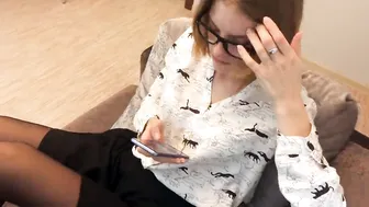 Young Boss Caught Naughty Secretary Playing with her Wet Pussy